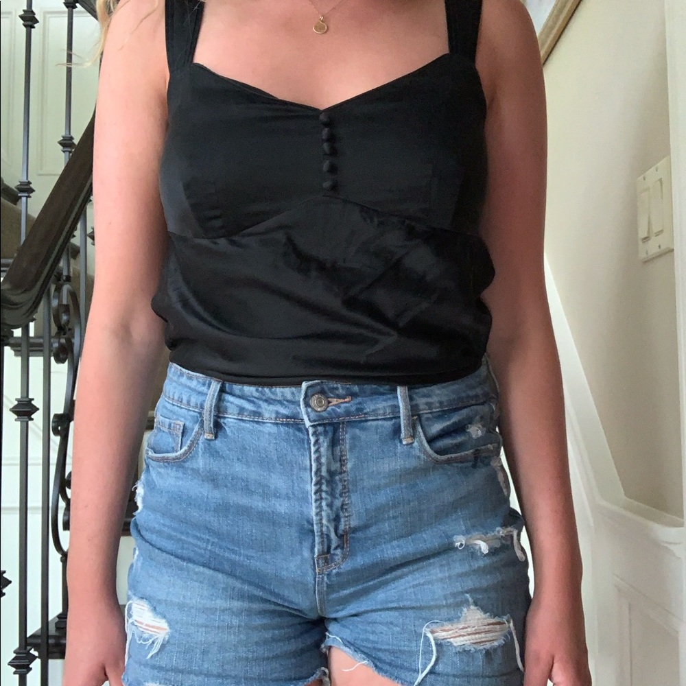 Ann Taylor black silky top
